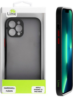 Lime Θήκη Iphone 13 Pro Max 6.7 Hardshell Fusion Camera Guard Black With Red Keys