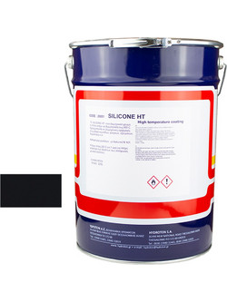 Hydroton Silicone HT Χρώμα Σιλικόνης Υψηλής Θερμοκρασίας Μαύρο 20lt