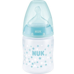 Nuk First Choice+ Πλαστικό Μπιμπερό με Θηλή Σιλικόνης κατά των Κολικών 0-6m Stars Light Blue 150ml