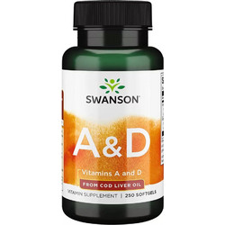 Swanson Vitamins A & D 250 Μαλακές Κάψουλες