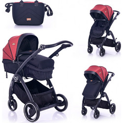 Lorelli Adria Καρότσι Μωρού 2 σε 1 Black & Red 10021452006R