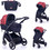 Lorelli Adria Καρότσι Μωρού 2 σε 1 Black & Red 10021452006R