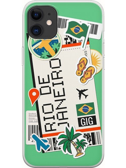 Θήκη Ticket To Rio De Janeiro iPhone 11 Flexible TPU (Διάφανη Σιλικόνη)