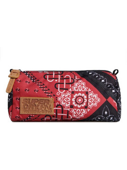Superdry Printed Κασετίνα Βαρελάκι Κόκκινη W9810062A-4EU