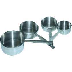 Πακέτο 4 κουτάλια μεζούρες μαγείρων 59 78 118 236ml INOX c412347