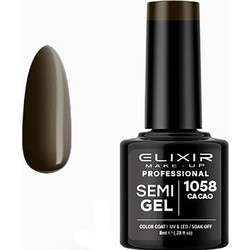 Elixir Semigel 1058 Cacao Ημιμόνιμο Βερνίκι Νυχιών 8ml