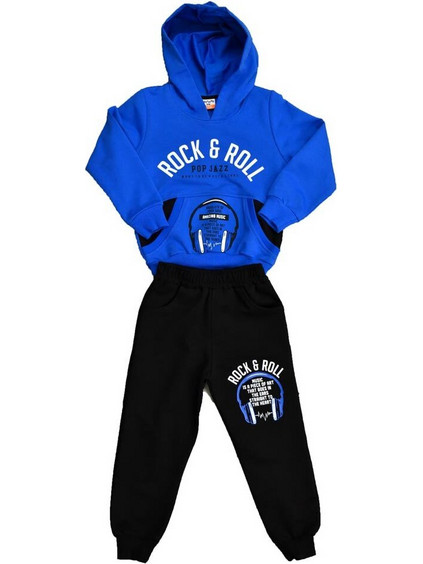 Potre Παιδικό Σετ Φόρμας Μαύρο Royal Blue 17118
