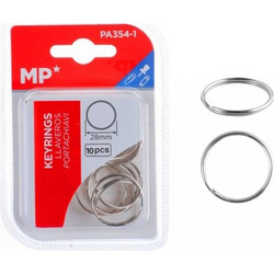 MP μεταλλικοί κρίκοι κλειδιών 28mm, 10τμχ - (PA354-1)