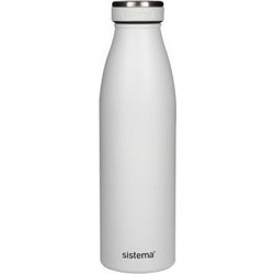 Sistema Stainless Steel Bottle White 500ml