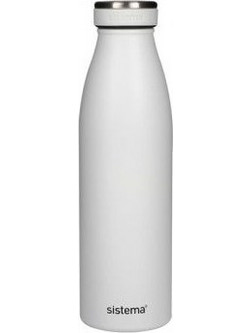 Sistema Stainless Steel Bottle White 500ml