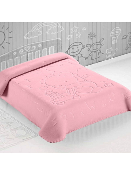 Belpla Ster 521 Κουβέρτα Κούνιας Βελουτέ Pink 110x140cm