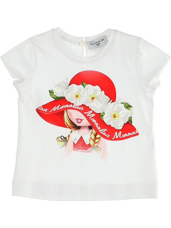 Monnalisa Παιδικό T-Shirt Κοντομάνικο Λευκό 315616P2-5201-0099