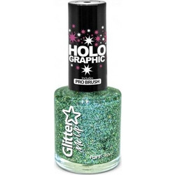 PaintGlow Holographic Me Up Green Glitter Βερνίκι Νυχιών 10ml