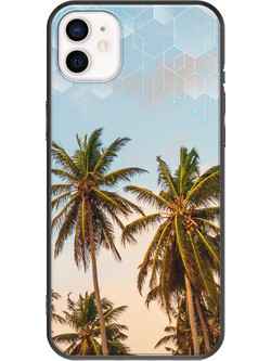 Θήκη Summer Trees iPhone 12 mini Black TPU (Μαύρη Σιλικόνη)