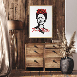 ΑΦΙΣΑ WALL-DESIGN FRIDA KALHO 49511 (PVC/PLEXIGLASS ΧΡΩΜΑ ΦΥΣΙΚΟΥ ΞΥΛΟΥ) 50x70cm