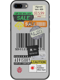 Θήκη Barcode iPhone 7 Plus Black TPU (Μαύρη Σιλικόνη)