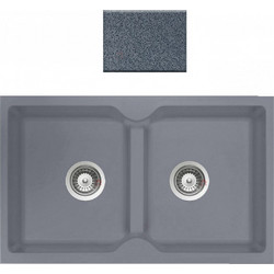 Sanitec Classic 340 Υποκαθήμενος Νεροχύτης Γρανίτη Ματ Metallic Silver 78x50cm