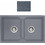 Sanitec Classic 340 Υποκαθήμενος Νεροχύτης Γρανίτη Ματ Metallic Silver 78x50cm