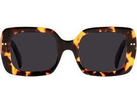 De-Sunglasses L.M. Tortoise Γυναικεία Γυαλιά Ηλίου Ορθογώνια Κοκάλινα Ταρταρούγα με Μαύρο Polarized Φακό