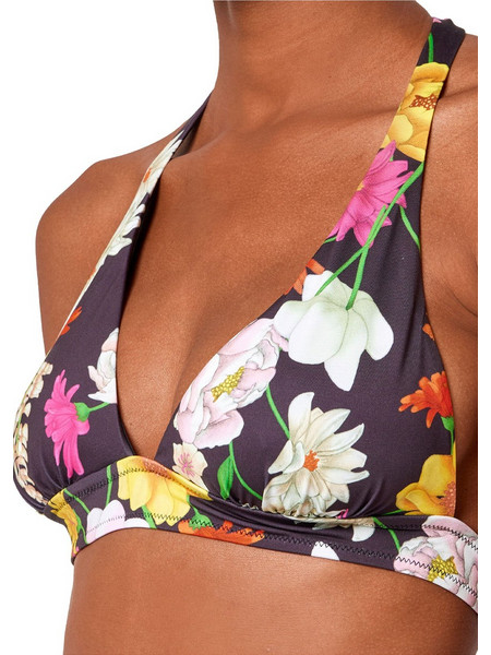 Sundek Bikini Top Τριγωνάκι Floral Μαύρο GW149KTL36RO-004RO