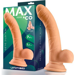 LateToBed Max & Co Sean Ρεαλιστικό Dildo με Βεντούζα & Όρχεις 19.5cm Flesh