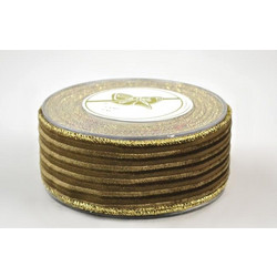 Κορδέλα βελούδο simplicity stripes καφέ 4.5 m