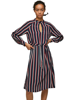 Pepe Jeans Lulu Midi Καθημερινό Φόρεμα Πολύχρωμο PL953154-286