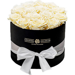 Forever Roses Λευκό Deluxe 19x20cm 14 τριαντάφυλλα