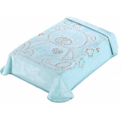 Morven 3D Art Baby I04 Κουβέρτα Κούνιας Βελουτέ 110x140 Γαλάζια