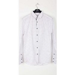 Stefan Ανδρικό Πουκάμισο Βαμβακερό Μακρυμάνικο Slim Fit Λευκό 9002-S/S19