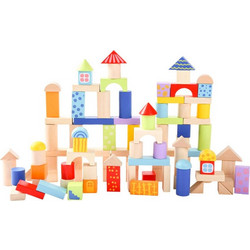 Σετ Ξύλινα Τουβλάκια σε Κουβά 100 τμχ Ecotoys 2007
