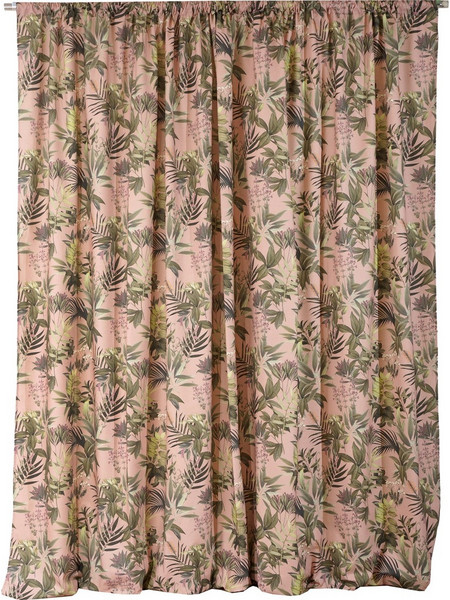 Anna Riska Κουρτίνα Floral με Τρέσα 140x270 Allesia 7 Blush Pink