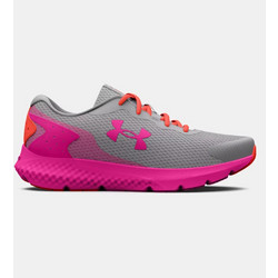 Under Armour Charged Rogue 3 GS Παιδικά Αθλητικά Παπούτσια για Τρέξιμο Γκρι Φούξια 3025007-102
