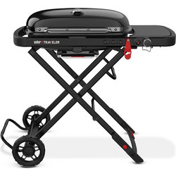 Weber Traveler Stealth Edition Φορητή Ψησταριά Υγραερίου 3.8kW Επιφάνειας 63.5x34.3cm