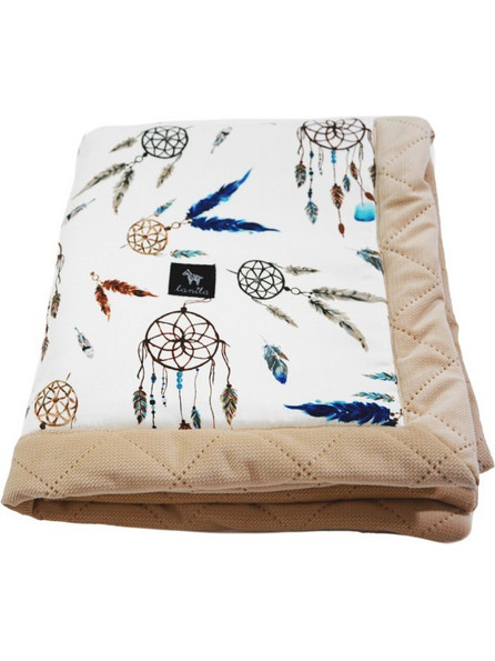 Lanila Sweet Dreams Latte Κουβέρτα Αγκαλιάς Βελουτέ 60x70 Λευκή Μπεζ