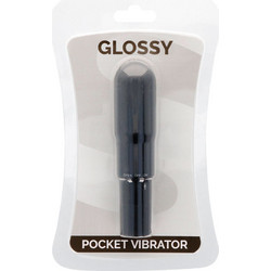 Glossy Pocket Δονητής 10.7cm Μαύρος