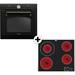 Whirlpool Φούρνος Ηλεκτρικός Άνω Πάγκου 73lt 59.5cm AKT 8130 BA με Κεραμικές Εστίες WTA C 8411
