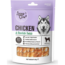 Jerky Time Chicken & Rawhide Twists 80gr