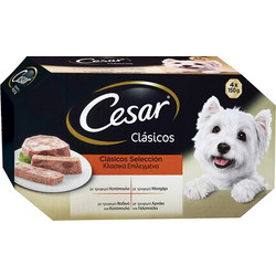 Cesar Classic Selection with Beef, Veal, Chicken & Lamb 4x150gr