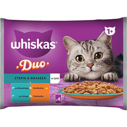 Whiskas Duo Adult with Cod, Salmon, Chicken & Turkey in Jelly 4x85gr