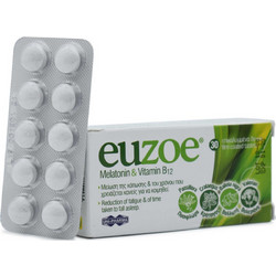 Uni-Pharma Euzoe Melatonin & Vitamin B12 30 Ταμπλέτες