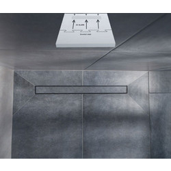 Pestan Karag Confluo BOARD Frameless 1200 Προεγκατεστημένο σιφώνι Δαπέδου 1200 x 1200 x 35/54 mm