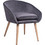 HomeMarkt Πολυθρόνα Βελούδινη Γκρι Ellie HM8391.01