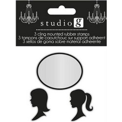 Σφραγίδα Studio G κεφάλι 4 x 2 εκ 3τμχ