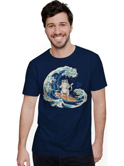 CAT SUSHI WAVE (Κοντομάνικο Ανδρικό / Unisex) - French navy