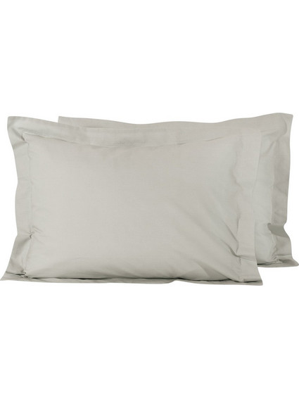 Ζεύγος Μαξιλαροθήκες 50x70+5 - Das Home - Best Line - 1020 - Γκρι Απαλό