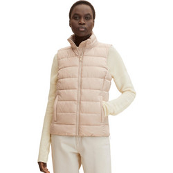 Tom Tailor Γυναικείο Μπουφάν Χειμωνιάτικο Puffer Κοντό Nude 1031311-26353