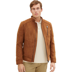 Tom Tailor Fake Suede Biker Ανδρικό Μπουφάν Δερματίνη Ταμπά 1032478-30512