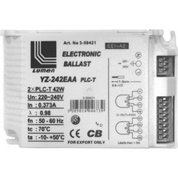 Ηλεκτρονικό σύστημα έναυσης για λάμπες PLC 2x42W 4pin με προστασία 220V-240V 50/60Ηz - 3-50421
