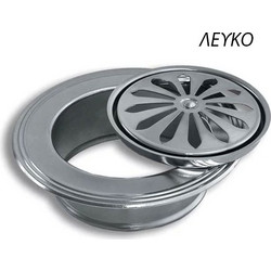 Πορτάκι τοίχου για καπνοδόχο λευκό Φ118mm μεταλλικό για σύνδεση σε εξωτερικούς & εσωτερικούς χώρους - 101-7897